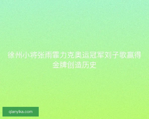徐州小将张雨霏力克奥运冠军刘子歌赢得金牌创造历史 徐州小将张雨霏力克奥运冠军刘子歌赢得金牌创造历史